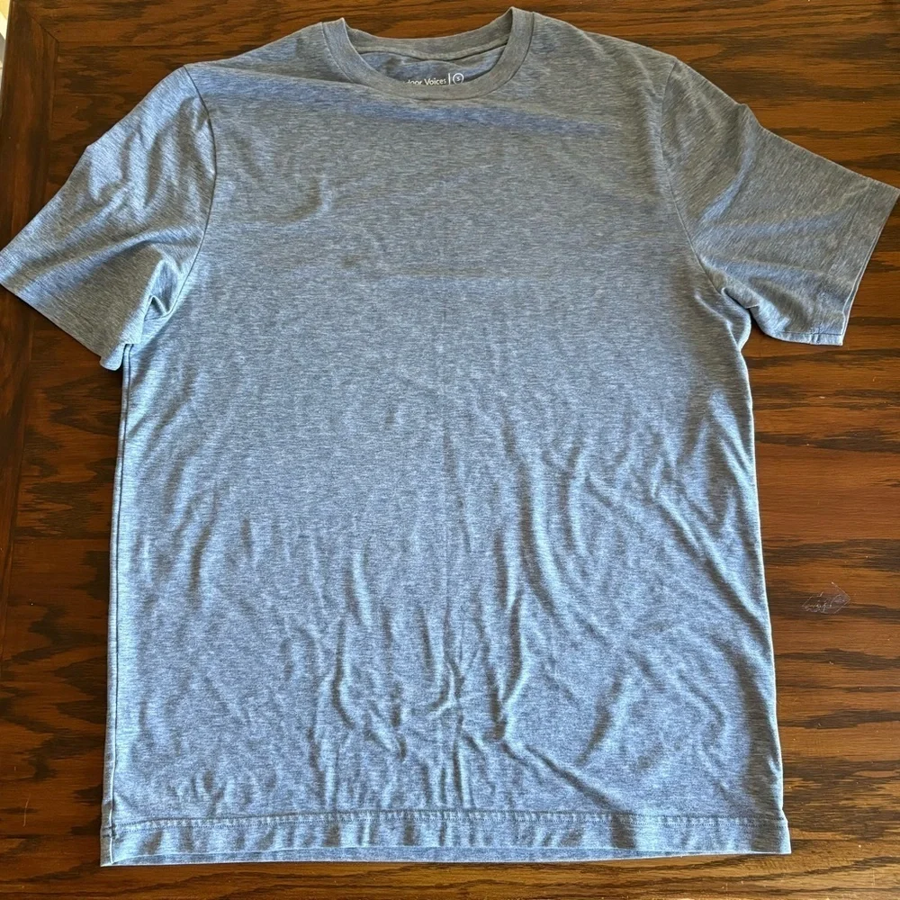 Outdoor Voices Cloudknit Short Sleeve Shirt Blue Heather Running Workout Men S - Picture 2 of 8